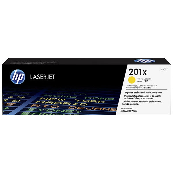 Picture of HP CF402X (HP 201X) High Yield Yellow Toner Cartridge