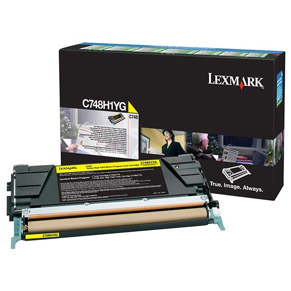 Picture of Lexmark C748H1YG High Yield Yellow Toner